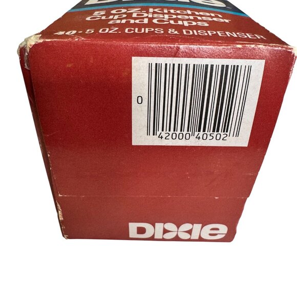 Vintage 1984 Dixie 5 Oz Kitchen Cup Dispenser & Cups Spice Design Collection NOS - Picture 5 of 9